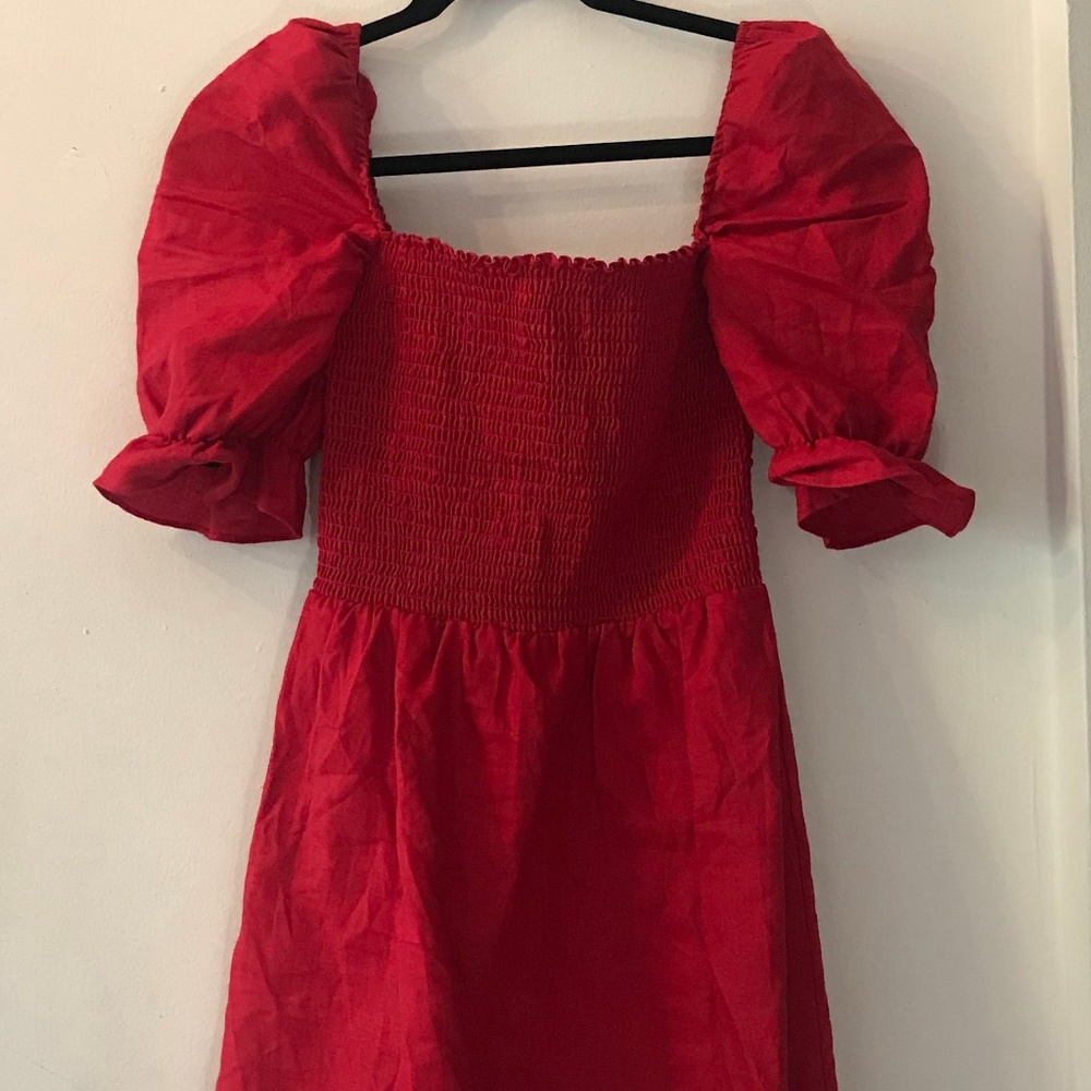 SOLD. NWOT Reformation Cherry Cerise Dress - Picture 6 of 6